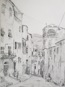 Sketch to Moltedo, Liguria